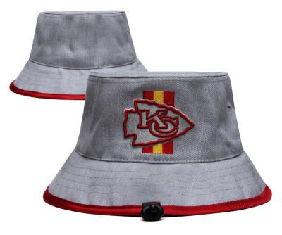 China Casual American football teams bucket hat casual gray color outdoor bucket hat for sale