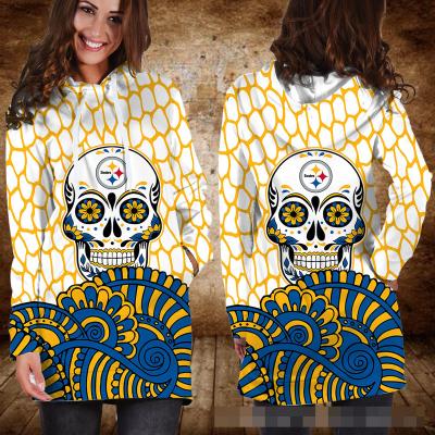 China Breathable Hot Sale 2023 High Quality American Football Team Dress Fashionable Long Sleeve Sports Woman Casual Dress for sale