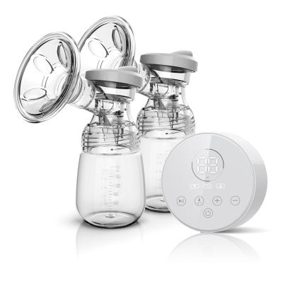 China BPA Free Silicone BPA Free Breast Milk Pump With PP Bottles Double Motors Double Breast Pump for sale