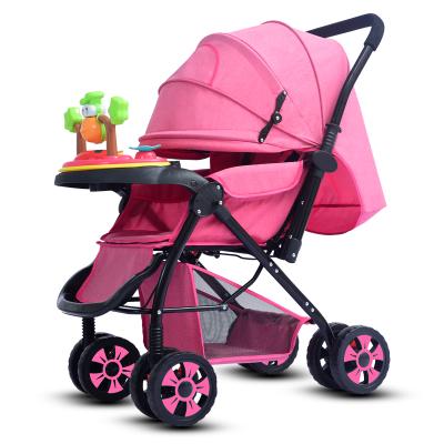 China Easy Folding Portable Baby Stroller with Shock Absorption China Manufacture Folding 3 in 1 Baby Carriage, European Child 3 in 1 Baby Stroller for sale