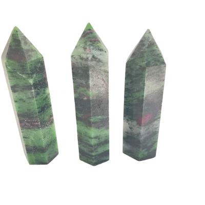 China China natural healing crystals tower red green zoisite quartz crystal point magic wand for sale