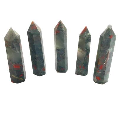 China China natural brazilian blood stone quartz point obelisk crystal crystal points for decoration for sale