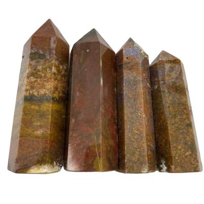 China China Wholesale Natural Crystal Points Healing Crystals Quartz Tower Ocean Jasper Wands for sale