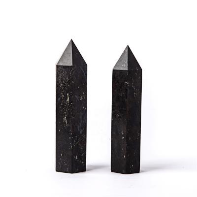 China China Wholesale Natural Folk Crafts Astrophyllite Fireworks Stone Point Crystal Towers for sale