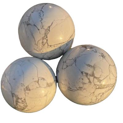 China China In Stone Sphere Natural White Howlite Turquoise Healing Crystals Stone for sale