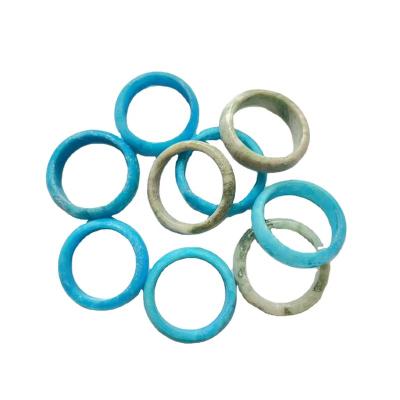 China China factory wholesale natural healing stone blue turquoise rings for sale for sale