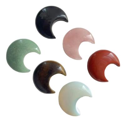 China Wholesale Healing Crystals Natural China Reiki Carved Crystal Crafts Moon Crystal Moon for sale