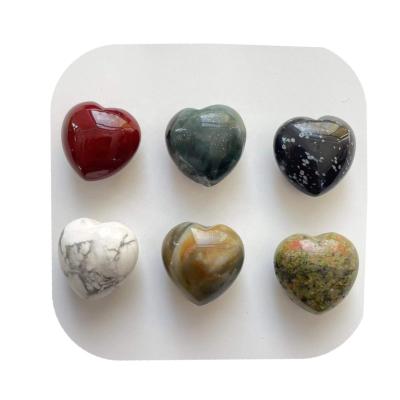 China China hot sale crystal heart gemstone reiki healing natural stone crystal hearts crafts for sale