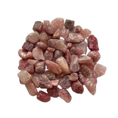 China China Wholesale Natural Tumble Stone Quartz Crystals Strawberry Tumbled Crystal Gravel for sale