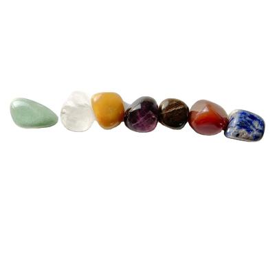 China China Natural Quartz Healing Tumbled Stones Crystal Crafts Set The Seven Crystal Chakras for sale