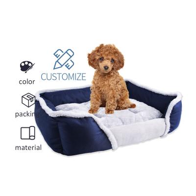 China Hot Selling Breathable Plush Dog Bed Detachable Washable Pet Bed for sale