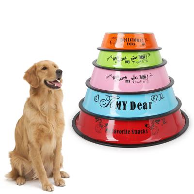 China Sustainable Factory Wholesale Water Drinking Portable Different Sizes Dog Food Feeding Stainless Steel Pet Bowl Feeders for sale