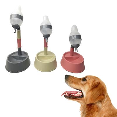 China Wholesale Automatic Adjustable Automatic Standing Plastic Dog Height Multi-colors Pet Water Drinking Dispenser Gravity Dispenser for sale