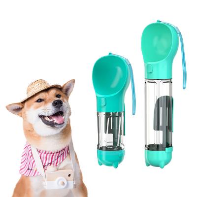 China Wholesale Viable Colorful Outdoor Travel Pet Drinks Dog Transparent Plastic Portable Water Bottle for sale