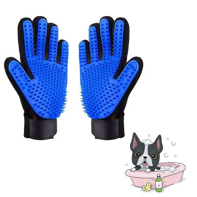 China Viable Hot Selling Grooming Moulder Polisher Remover Silicone Pet Dog Cat Hair Glove Deshedding Brushes for sale