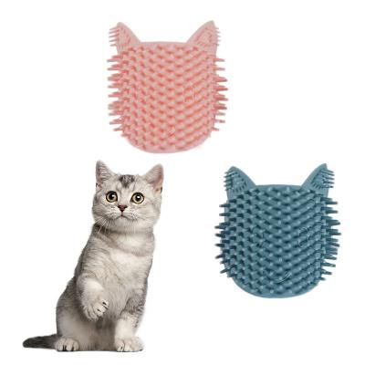 China Hot-selling Sustainable Silicone Massage Self Groomer Comb Brush Pet Cat Ultra Soft Undamaged Comb With A Tickling Comb for sale