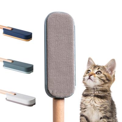 China Portable Wholesale Custom Viable Needle Stainless Steel Handle Pet Removal Cat Brush Comb Dog Grooming Hair Cleaning Soft Remover for sale