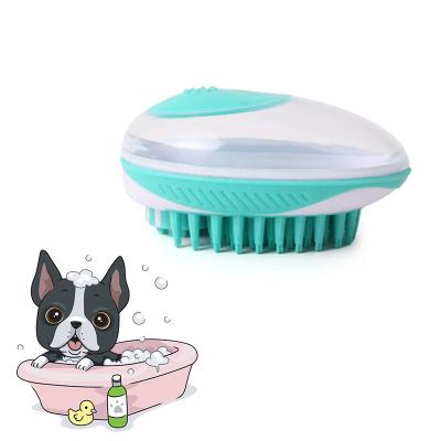 China Viable Wholesale Silicone Shampoo Massage Shower Wash Bath Grooming Dog Cat Pet Cleaning Brush for sale