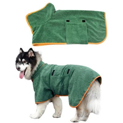 China Wholesale Viable Super Quick Dry Soft Microfiber Absorption Coat Comfortable Dog Pet Bathrobe for sale