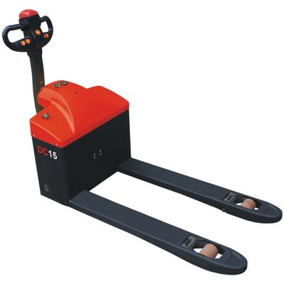 China Building Material Shops Semi Electronic Motorized Electric Hand Pallet Truck Forklift With Joystick for sale