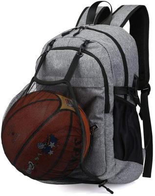 China Mochila Deportiva Waterproof Durable Custom Gym Sport Basketball Backpack With USB Charger Port for sale