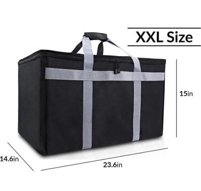 China Camping Amazon Black 600D Nylon Pizza Delivery Bag Thermal With Handle for sale