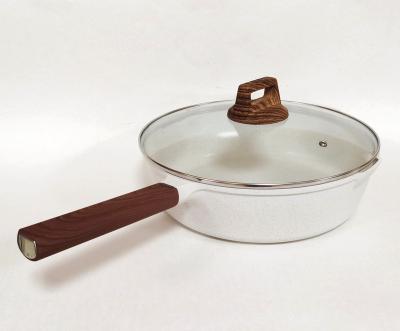 China Modern High Quality Die Casting All-season Aluminum With Glass Cover Frying Pan for sale