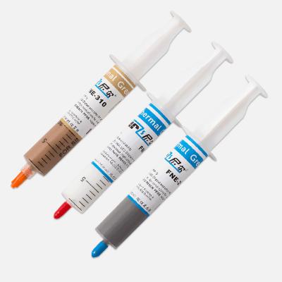 China Hot Selling Big White Gray Syringe Silicone Grease Laptop CPU Thermal Conductive Graphics Chips Cooling Paste FNR-210 for sale