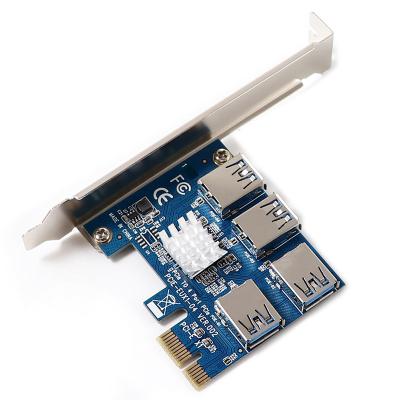 China PCI-E to PCI-E Adapter Card PCI-E 1 to 4 to PCI-E Slot One for Four USB3.0 PCI-E Expansion SZHY-LINK for sale