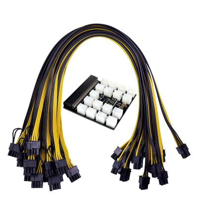 China Electronic Hardware 12V 64 Pin Power Module Breakout Board + 17pcs 12pcs 6Pin to 8 Pin Power Cable for PSU. 1200W 750W GPU for sale