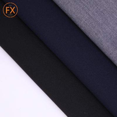 China Wrinkle resistant bright color fastness keqiao textile blended rayon polyester TR suit fabric for sale