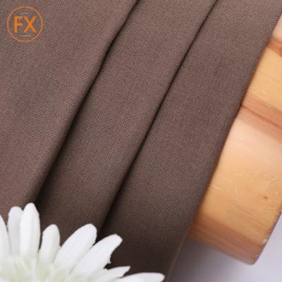 China Stocklot viable hot sale high quality polyester rayon spandex TR high quality robe dyed stock fabric for sale