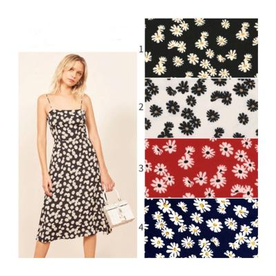 China Manufacture 100 good wrinkle viscous rayon fabric print small flowers women's dresses rayon for sale