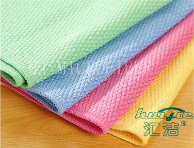 China Red / Blue / Yellow Washable Microfiber Glass Cleaning Cloth For Window Cleaning for sale