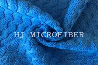 China Blue Color Jacquard Big Pearl Fabric Microfiber Cleaning Cloth For Towel And Home Textile for sale