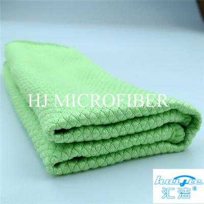 China Home Used Cleaning Towel Microfiber Terry Towel Green Color Washing Tool For Kitchen for sale