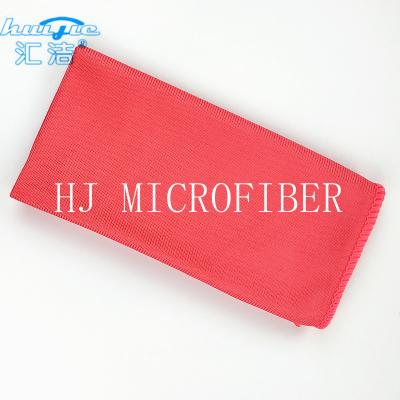 China Red Microfiber Glass Cleaning Cloth Towel 40*40 Lint Free For Window Washing Cloth for sale