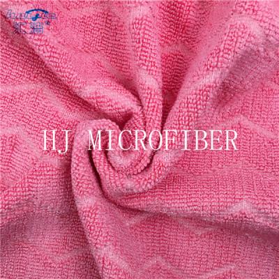중국 청소 피복을 위한 수박 빨간색 Microfiber 자카드 직물 직물을 사용하는 판매용