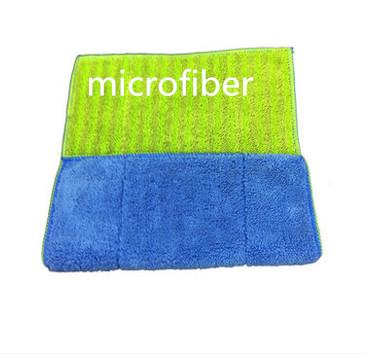 China 450gsm Twisted Coral Fleece Multifunction Microfiber Cleaning Cloth Wet Mop Pad Fabric for sale