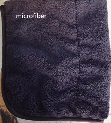 China Microfiber 300gsm 150cm Width Black Durable Piping Good-looking Sports Cleaning Towel for sale