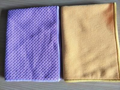 China Big Pearl Purple Hand Microfiber Kitchen Towels 40*40cm 350gsm for sale