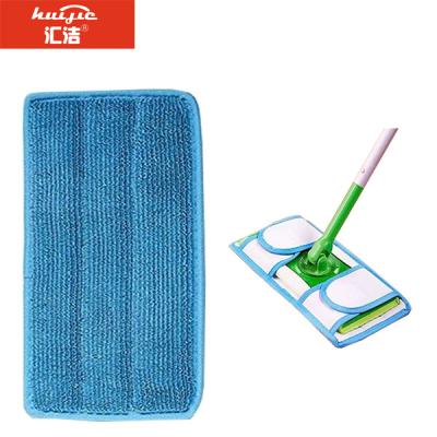 China Reusable Microfiber Wet Mop Pads Blue With White Canvas Backing 420gsm for sale