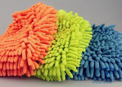 China Einfacher Selbstdetersive-Schwamm zusammengesetzter Chenille-Waschanlage-Handschuh sorgfalt Microfiber ultra zu verkaufen