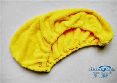 중국 노랗고/빨강 Microfibre 머리 터번 수건 포장 최고 흡수제, 빠른 건조한 수건 판매용