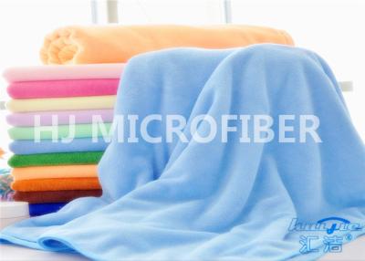 China Blauwe van het Hotel Buitengewoon brede Badhanddoeken van Microfiber Dikke Blauwe Warp-Knitted Te koop