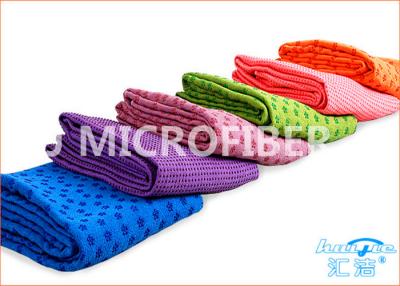 China Square PVC Non-Slip Skidless Yoga Towel / Super Absorbent Non Skid Yoga Towel for sale