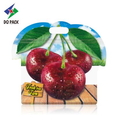 China High Quantity Food Cherry Package, Grape Tote Bag With Zipper, Food Pouch Fruit Vent Bag for sale