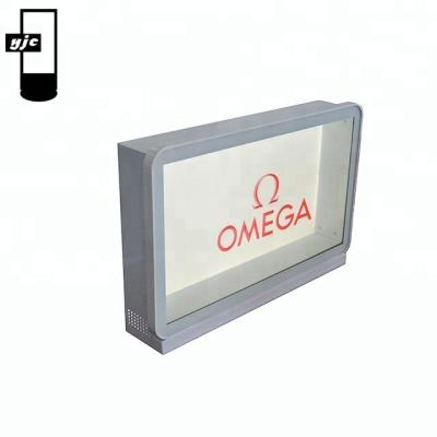 China 15 inch IR transparent lcd displays /show box /showcase with touch for product show for sale