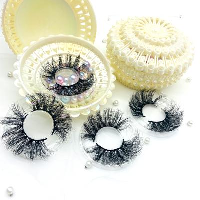 China Custom 25mm Cube Eyelash Packing Natural Soft 5d Mink Eyelashes Loose Lashes Different Lengths Clear for sale