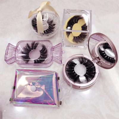 China Wholesale Natural Soft Lashes3d 25mm Mink False Eyelashes Packaging Box for sale